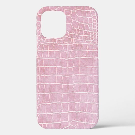 Coques Case-Mate iPhone Crocodile de Baby Pink Faux (Verso)