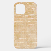 Coques Case-Mate iPhone Crocodile de Champagne Beige Faux (Verso)