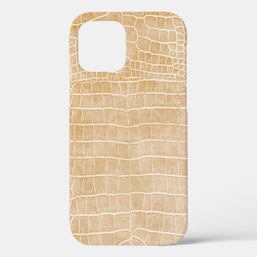 Coques Case-Mate iPhone Crocodile de Champagne Beige Faux (Verso)