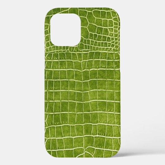 Coques Case-Mate iPhone Crocodile de Lime Green Faux (Verso)