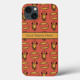 iPhone 13 Case Crocodile de poisson personnalisé Tribal égyptien
