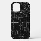 Coques Case-Mate iPhone Crocodile noir de Faux (Verso)
