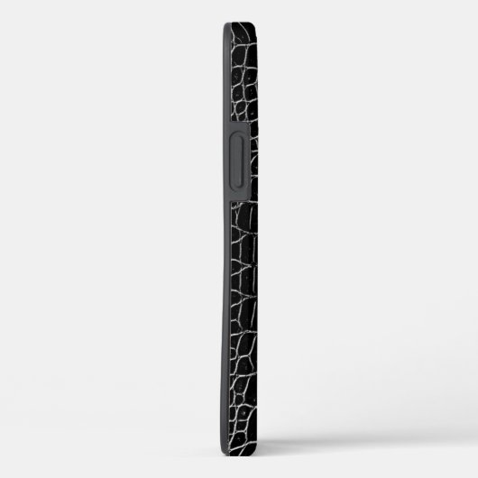 Coques Case-Mate iPhone Crocodile noir de Faux (Verso / Droite)