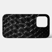 Coques Case-Mate iPhone Crocodile noir moderne (Verso (horizontal))