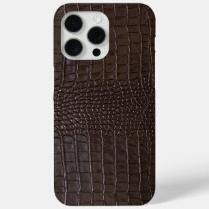 Coque iPhone 15 Pro Max Crocodile Noir Moderne