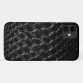 Coques Case-Mate iPhone Crocodile noir moderne (Dos (Horizontal))