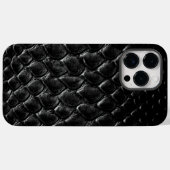 Coques Case-Mate iPhone Crocodile Noir Moderne (Verso (horizontal))