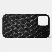 Coques Case-Mate iPhone Crocodile noir moderne (Verso (horizontal))