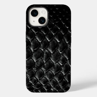 Coque Pour iPhone 14 Crocodile noir moderne