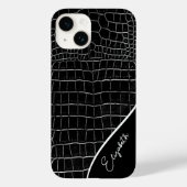 Coques Case-Mate iPhone Crocodile noir personnalisé (Verso)