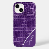 Coques Case-Mate iPhone Crocodile pourpre personnalisé (Verso)