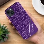 Coques Case-Mate iPhone Crocodile pourpre personnalisé