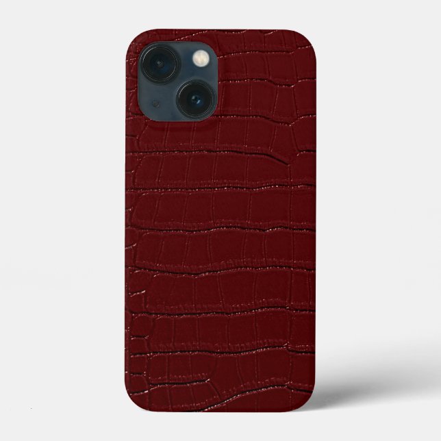 Coques Case-Mate iPhone Crocodile Rouge Peau à imprimer Vernis (Verso)