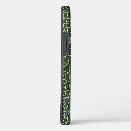 Coques Case-Mate iPhone Crocodile vert des Faux en cuir (Verso / Droite)