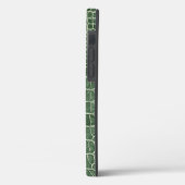 Coques Case-Mate iPhone Crocodile vert des Faux en cuir (Verso / Gauche)