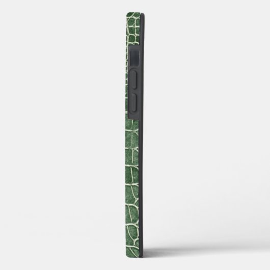 Coques Case-Mate iPhone Crocodile vert des Faux en cuir (Verso / Gauche)