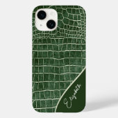 Coques Case-Mate iPhone Crocodile vert personnalisé (Verso)