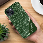 Coques Case-Mate iPhone Crocodile vert personnalisé