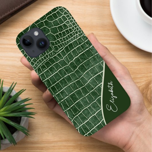 Coques Case-Mate iPhone Crocodile vert personnalisé
