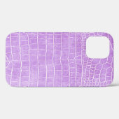 Coques Case-Mate iPhone Crocodile Violet Faux Cuir (Verso (horizontal))