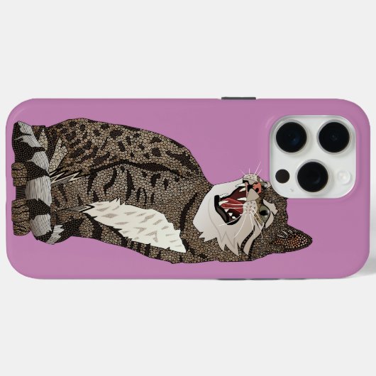 Coques Case-Mate iPhone Crocus de chat du désert indien (Verso (horizontal))