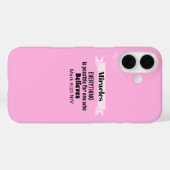 Coques Case-Mate iPhone Croire en Miracles Bible Verse Rose Christian (Verso (horizontal))