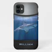 Coques Case-Mate iPhone Croisière de requin avec son nom (Dos)
