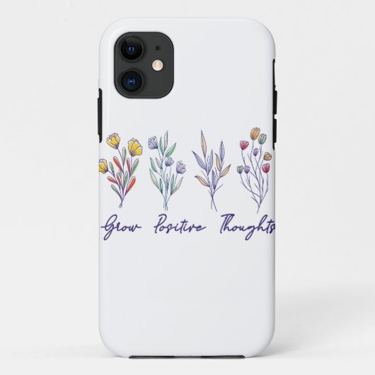 Coques Case-Mate iPhone Croissance des pensées positives Fleur sauvage Flo (Dos)