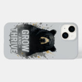 Coques Case-Mate iPhone Croissance majestueuse Ours Noir Art (Verso (horizontal))