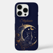 Coques Case-Mate iPhone Croissant de Lune Chat Mystique - Cadeau Céleste P (Verso)