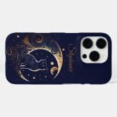 Coques Case-Mate iPhone Croissant de Lune Chat Mystique - Cadeau Céleste P (Verso (horizontal))