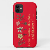 COQUES Case-Mate iPhone CROÎTRE DES PENSÉES POSITIVES ET DES MOTIFS DE BLO (Dos)