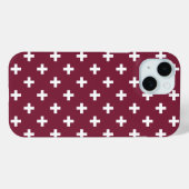 Coques Case-Mate iPhone Croix à pois blancs sur mûre (Verso (horizontal))