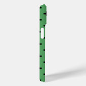Coques Case-Mate iPhone Croix à pois noirs sur fond vert (Verso / Droite)