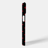 Coques Case-Mate iPhone Croix à pois rouges sur fond noir (Verso / Droite)