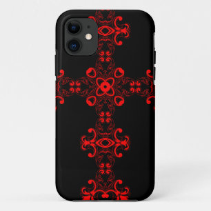 Case-Mate iPhone Case Croix avec ornement rouge, Art décoratif sacré