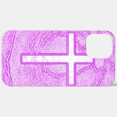 COQUES Case-Mate iPhone CROIX BLANCHE SOULIGNÉE EN ROSE (Retour (horizontal))