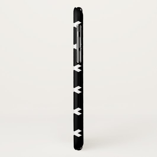 Coques Case-Mate iPhone Croix blanche sur le noir (Dos/Gauche)