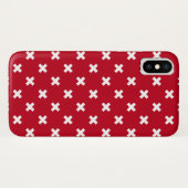 Coques Case-Mate iPhone Croix blanche sur le rouge (Dos (Horizontal))
