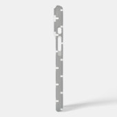 Coques Case-Mate iPhone Croix blanches à pois sur gris (Verso / Gauche)