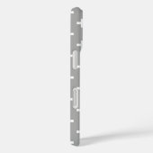 Coques Case-Mate iPhone Croix blanches à pois sur gris (Verso / Droite)