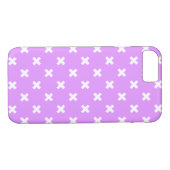Coques Case-Mate iPhone Croix blanches sur lilas (Dos (Horizontal))
