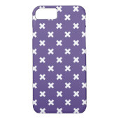 Coques Case-Mate iPhone Croix blanches sur ultra violet (Dos)