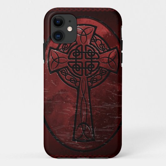 Coques Case-Mate iPhone Croix celtique rouge (Dos)