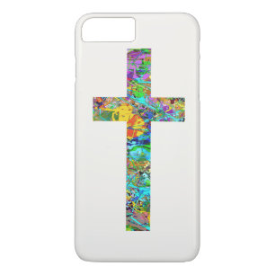 Coques Pour iPhone Croix chrétienne colorée 1