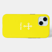 Coques Case-Mate iPhone Croix chrétienne J'aime Jésus Jaune brillant (Verso (horizontal))