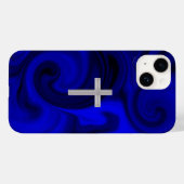 Coques Case-Mate iPhone Croix cristalline noire haute résolution (Verso (horizontal))