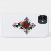 Coques Case-Mate iPhone Croix d'argent avec une rose rouge (Dos (Horizontal))
