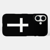 Coques Case-Mate iPhone Croix de Jésus-Christ noir et blanc (Verso (horizontal))