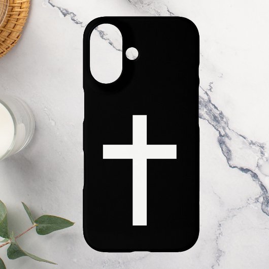 Coques Case-Mate iPhone Croix de Jésus-Christ noir et blanc